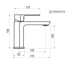 MEDIDAS MONOMANDO LAVABO AROHA PRESTO